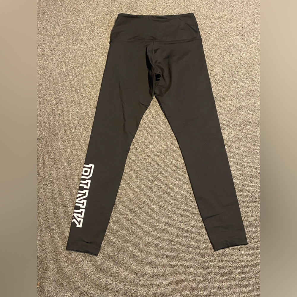 PINK Victoria's Secret Black Leggings with White Logo